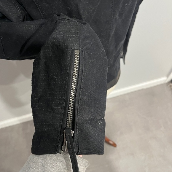 Lucky Brand Black Leather and‎ Suede  Moto Jacket Small - Picture 4 of 6